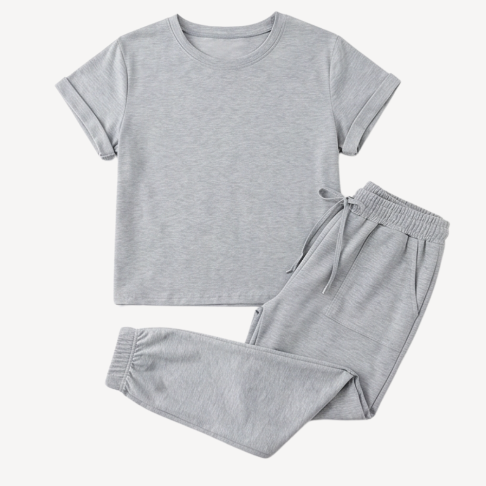 Lunavia – Women's Matching Tee & Jogger Set with Pockets