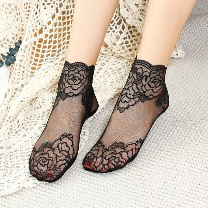Feeluxe - Elegant Lace Socks for Women