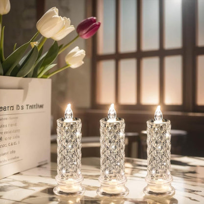 Roséra™ – Crystal Rose Candlelight Lamp
