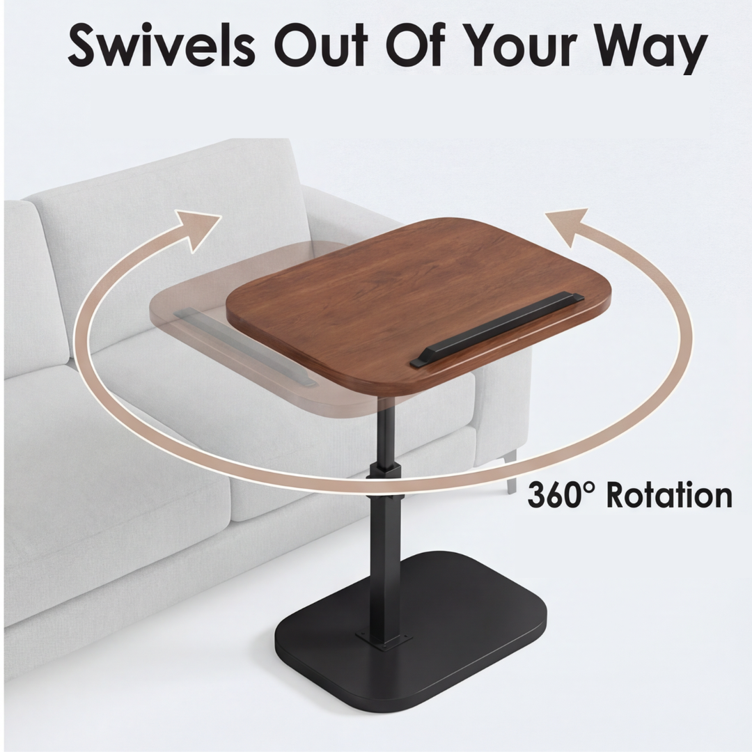 Sofadesk™ – C Shapped Adjustable Slide Under Sofa Table