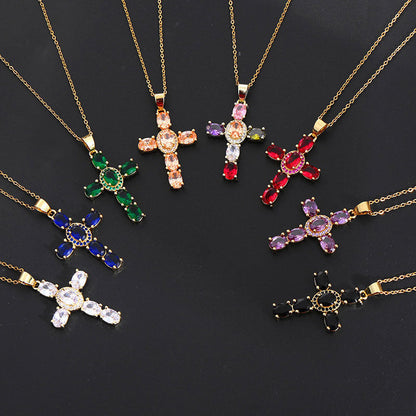 Solavée™ – Crystal Cross Pendant Necklace (50% Off)
