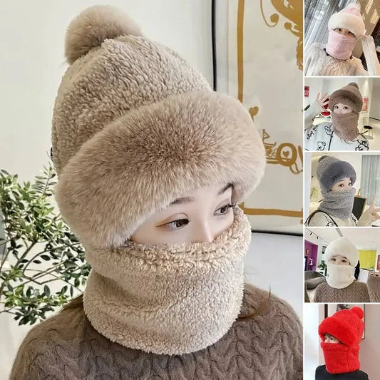 Frozelle™ – Plush Winter Hat & Neck Warmer Set (50% Off)