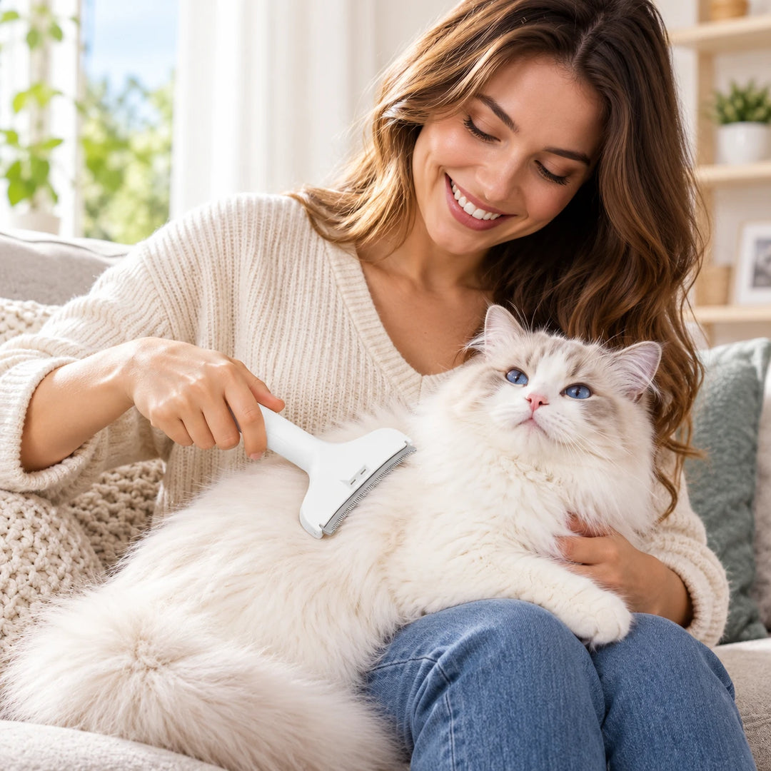 Shedwell – Metal-Tooth Cat Deshedding Brush