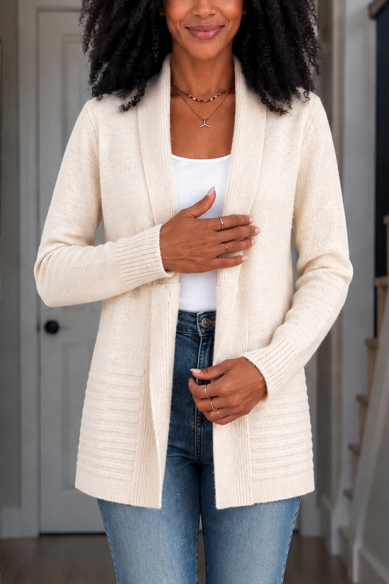 Wearbella – Double-Breasted Belted Knit Cardigan