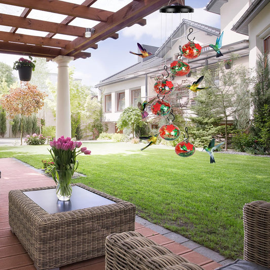 Sonatura™ - Charming Wind Chimes Hummingbird Feeder