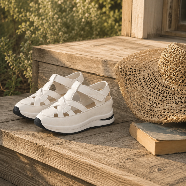Velora – Cushioned Platform Sandals with Adjustable Strap for All-Day Comfort
