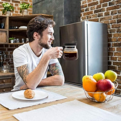 Brewbell™ - 16 Oz Pour-Over Inspired Glass Coffee Mug (50% Off)