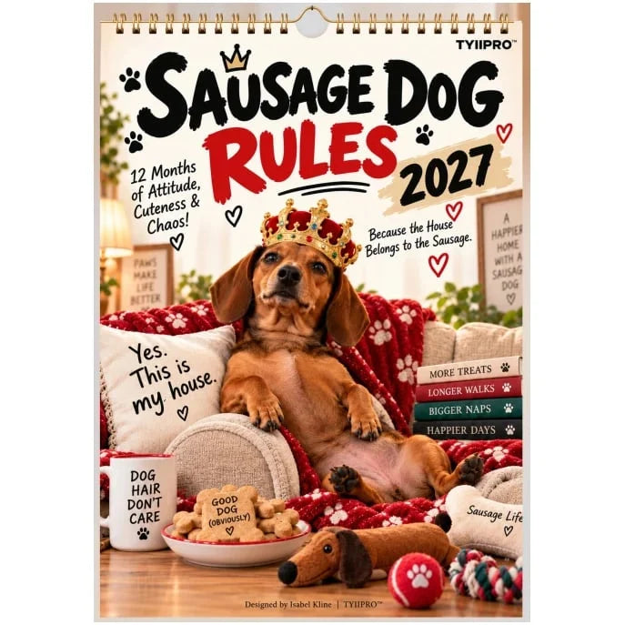 Sasstooth – Sarcastic Dachshund Wall Calendar