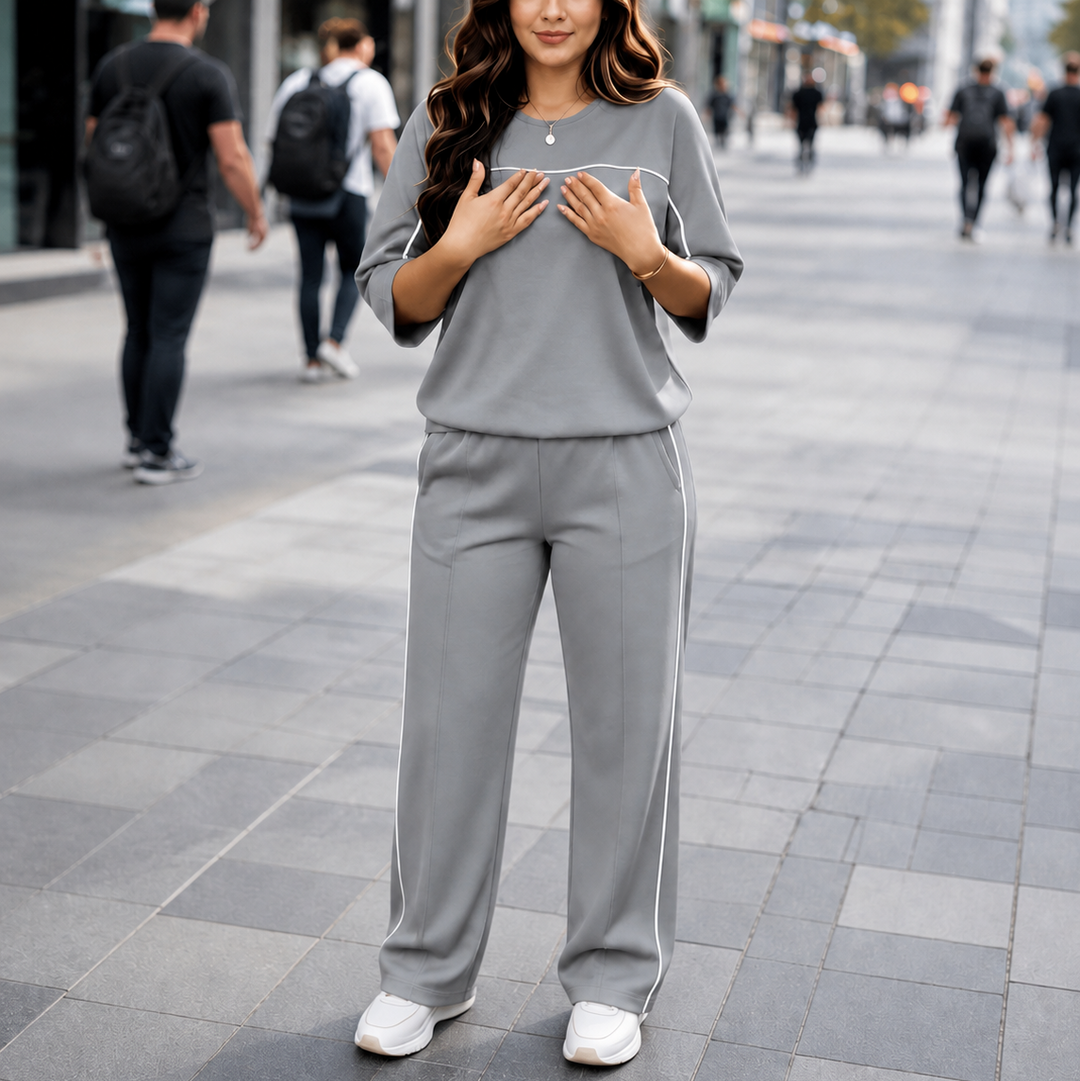 Wearbella – Relaxed Fit Matching Top And Pants Set