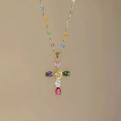 Solavée™ – Crystal Cross Pendant Necklace (50% Off)