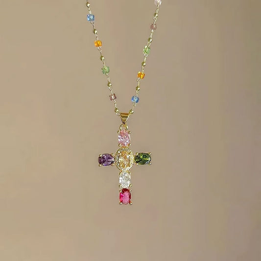 Solavée™ – Crystal Cross Pendant Necklace (50% Off)