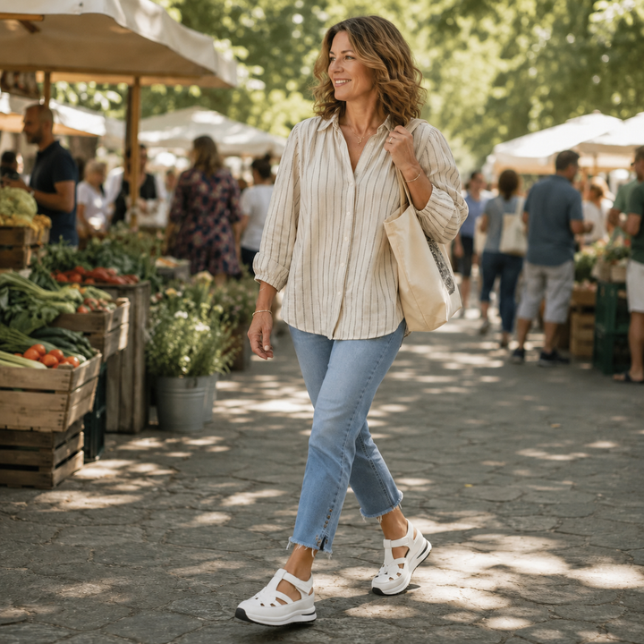 Velora – Cushioned Platform Sandals with Adjustable Strap for All-Day Comfort