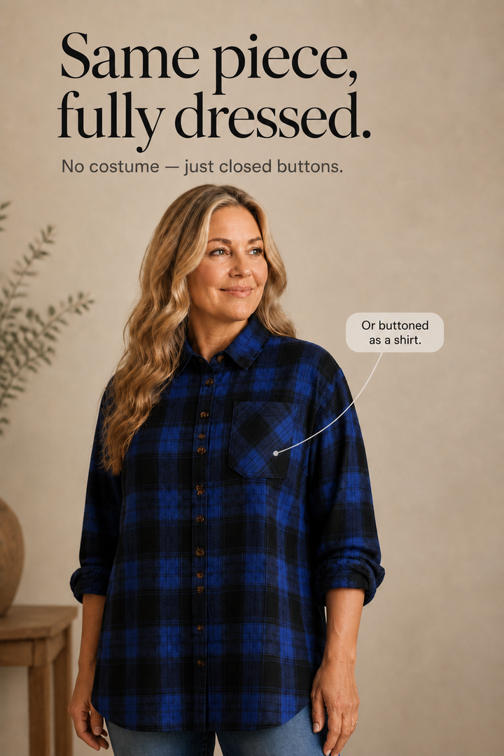 Overshirt & Co – Oversized Buffalo Plaid Flannel Shacket