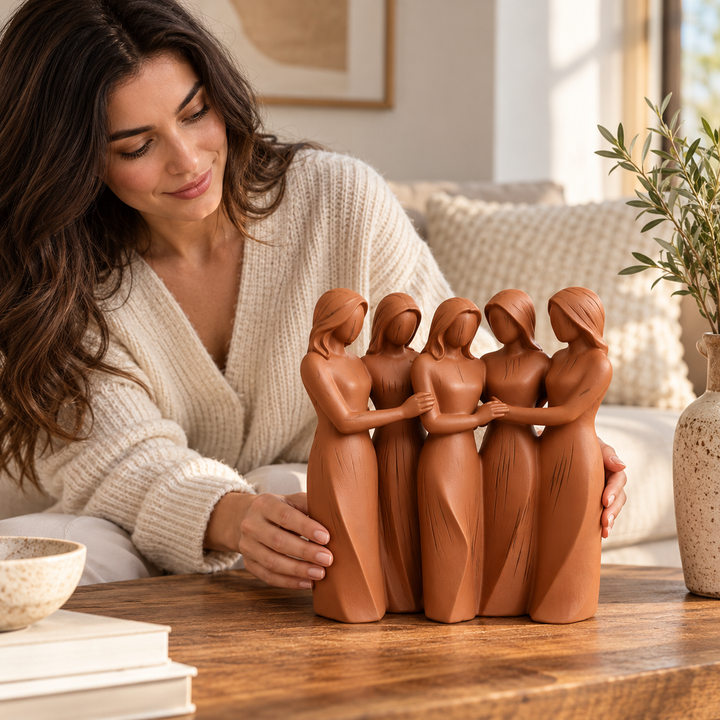 Heartwoven – Heart-Hand Resin Friendship Sculpture