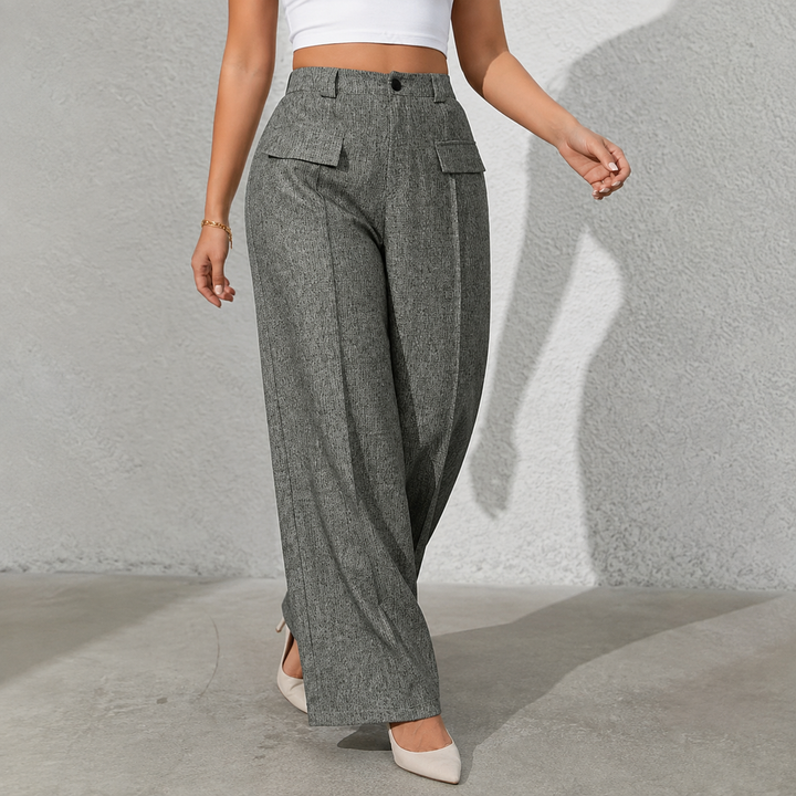 Wearbella – High-Waisted Tailored Wide-Leg Trousers