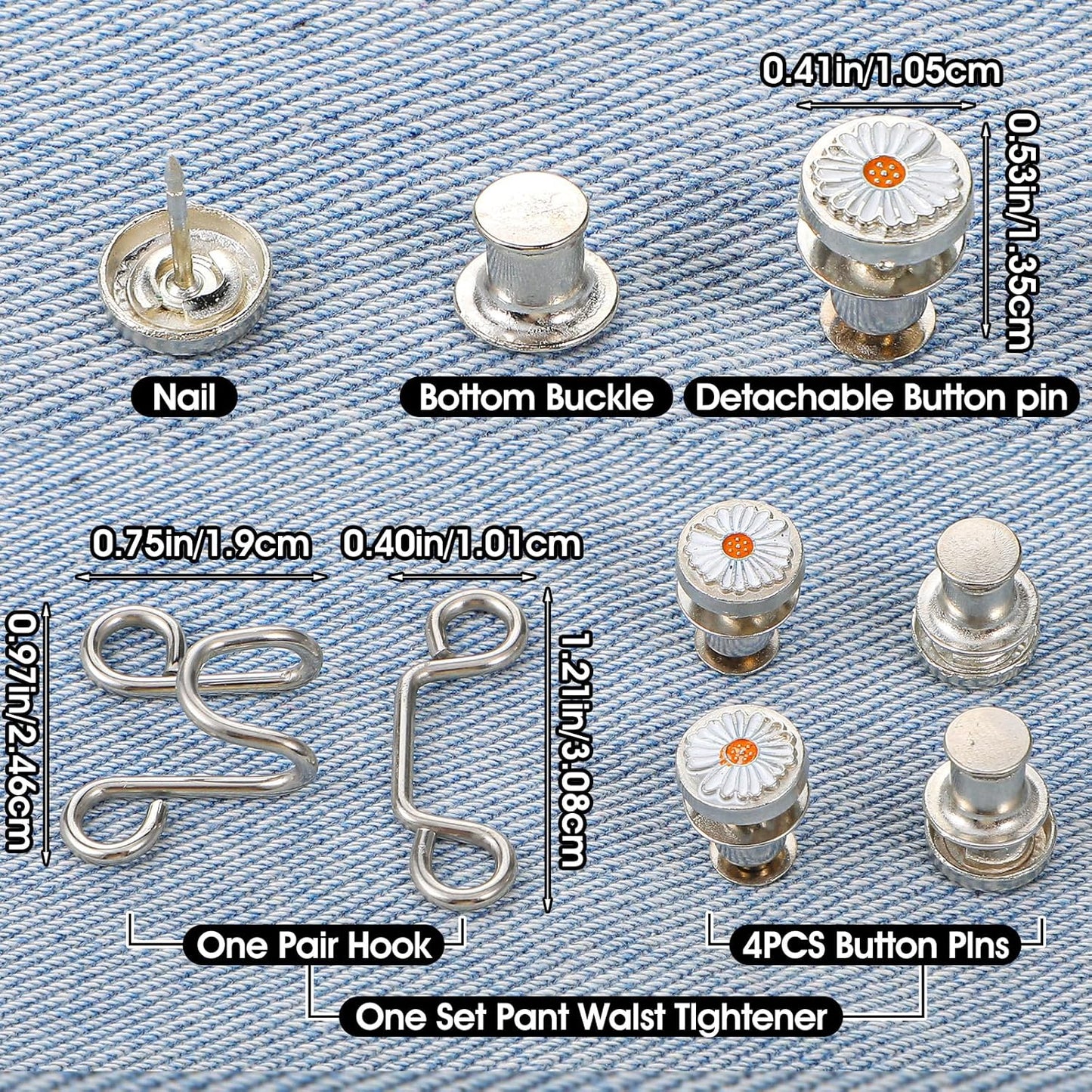 Waistella™ – Reusable Button Tightener for Better Fit (1+2 Free)