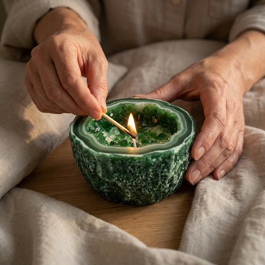 Lumivana™ – Calming Amethyst Geode Candle