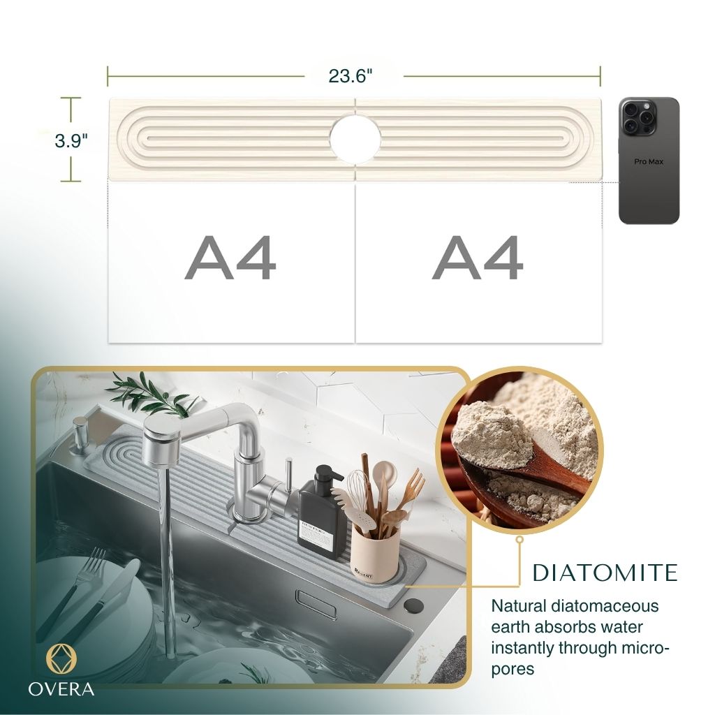 Overa – Super-Absorbent Diatomite Sink Mat