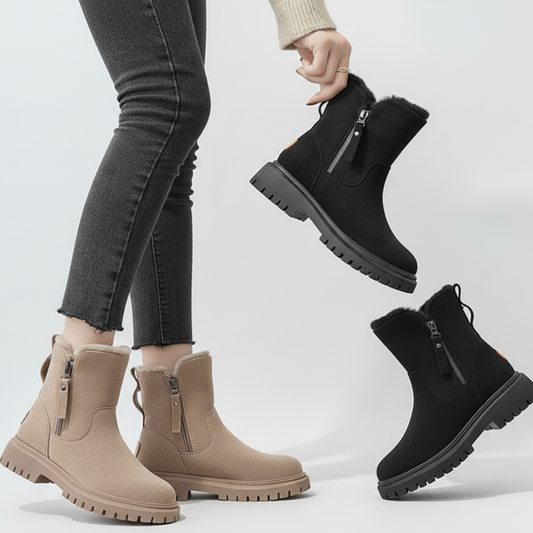 Moorra™ – Suede Winter Ankle Boots with Grip