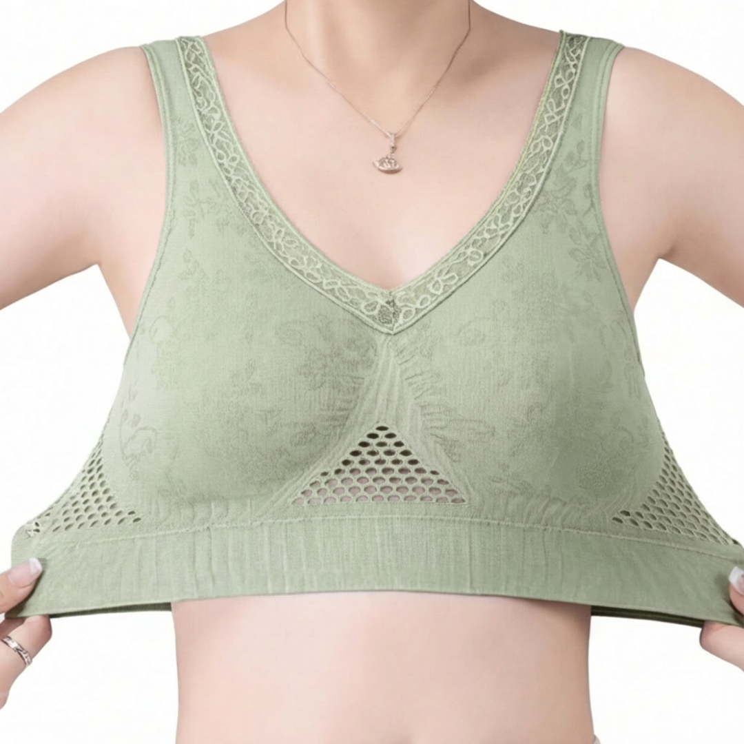 Aireya – Women's Wireless Cotton Comfort Bra with Breathable Mesh