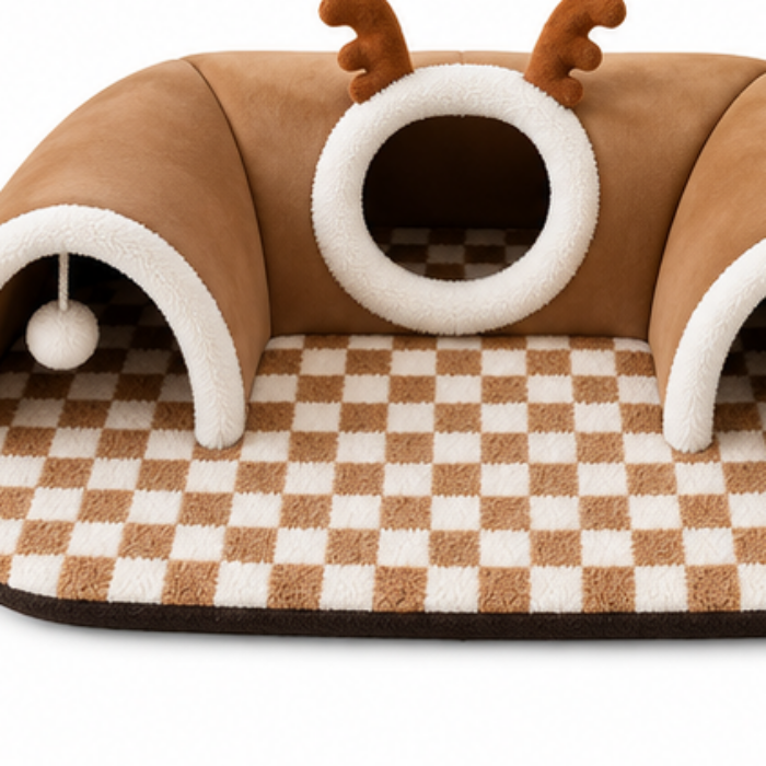 3-In-1 Cozy Cat Tunnel Bed