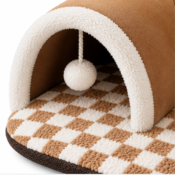 3-In-1 Cozy Cat Tunnel Bed