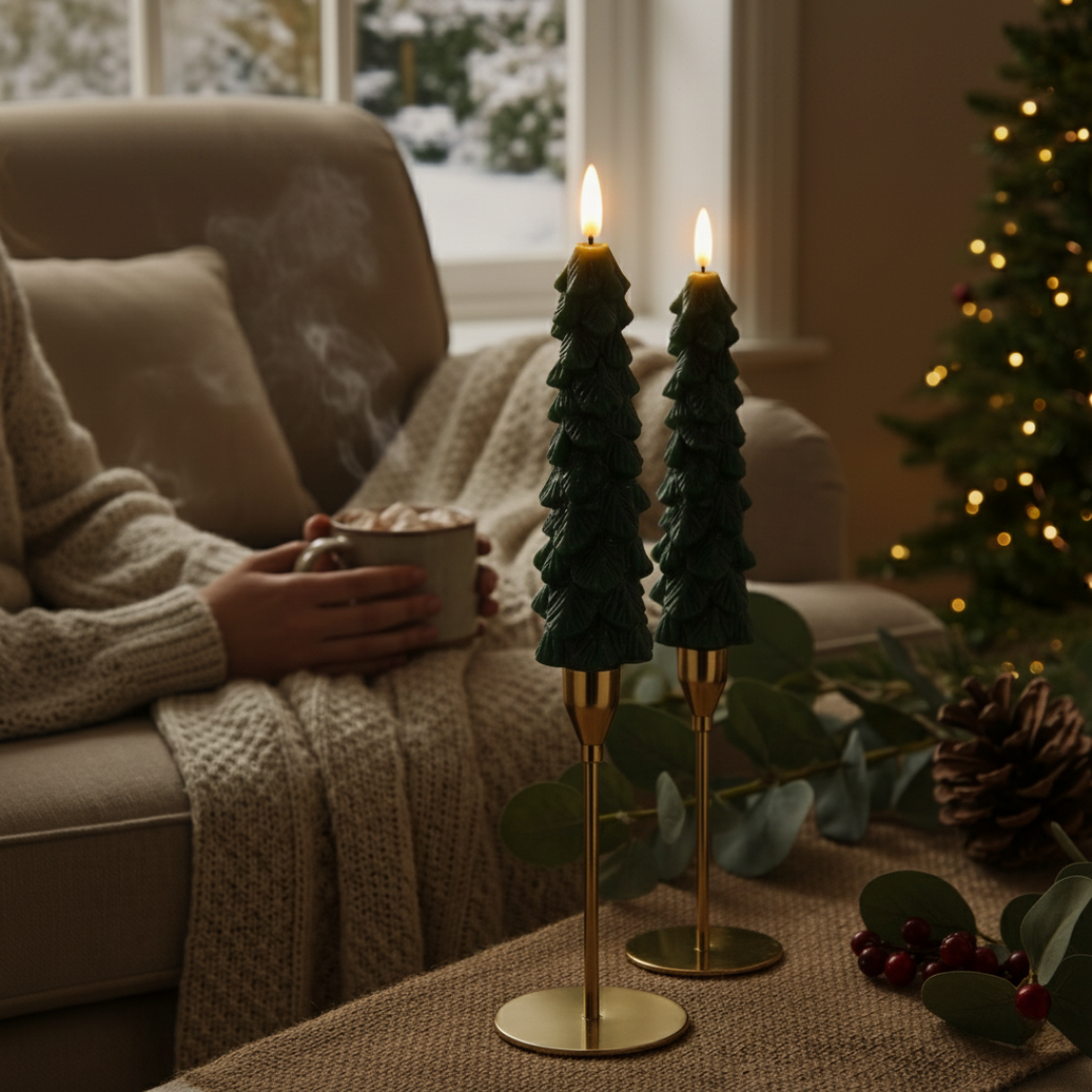 Glowpine™ – Flameless Christmas Tree Candles (2-Pack)