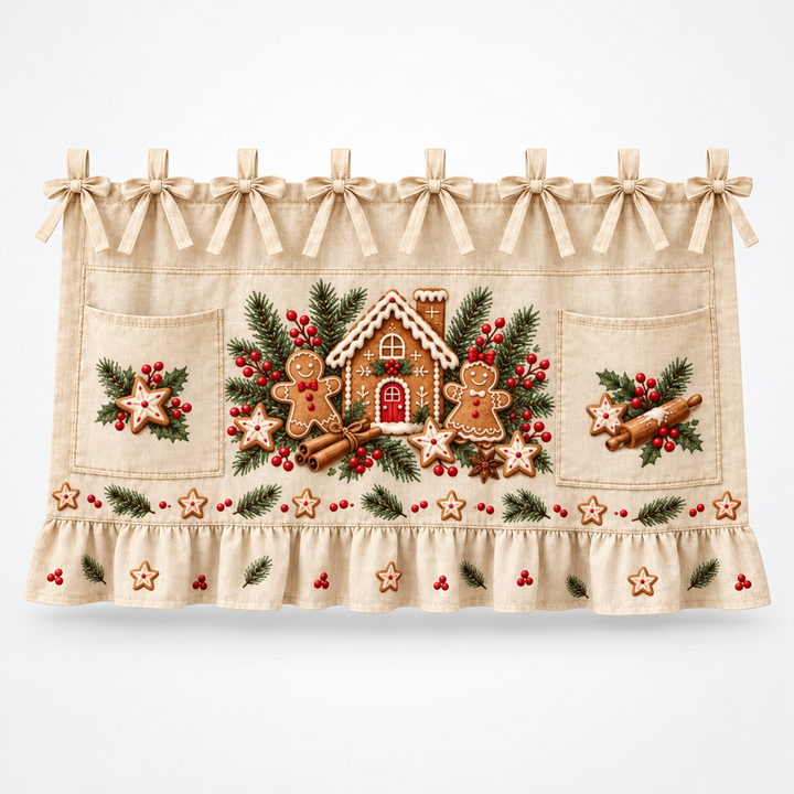 Hearth & Holly – Tie-On Pocketed Christmas Appliance Skirt