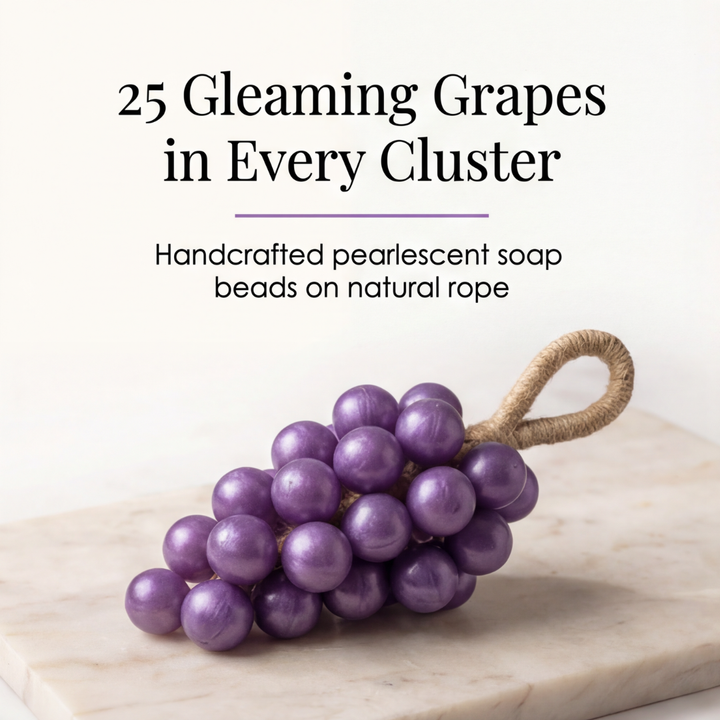 Vinara - Pearlescent Grape Cluster Soap on a Rope