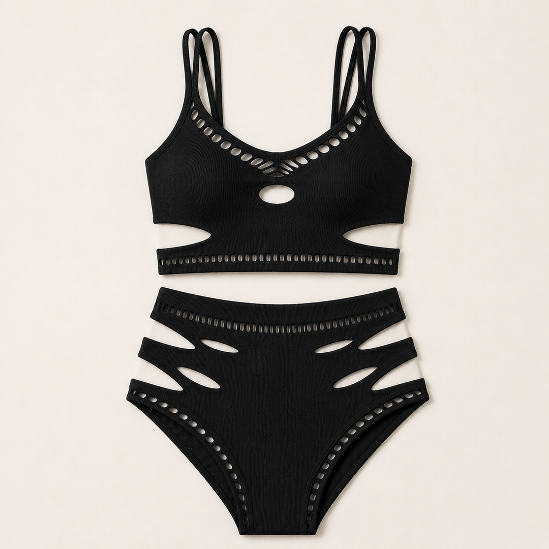Nocturne – Women's Sculpted Cutout Lingerie Set