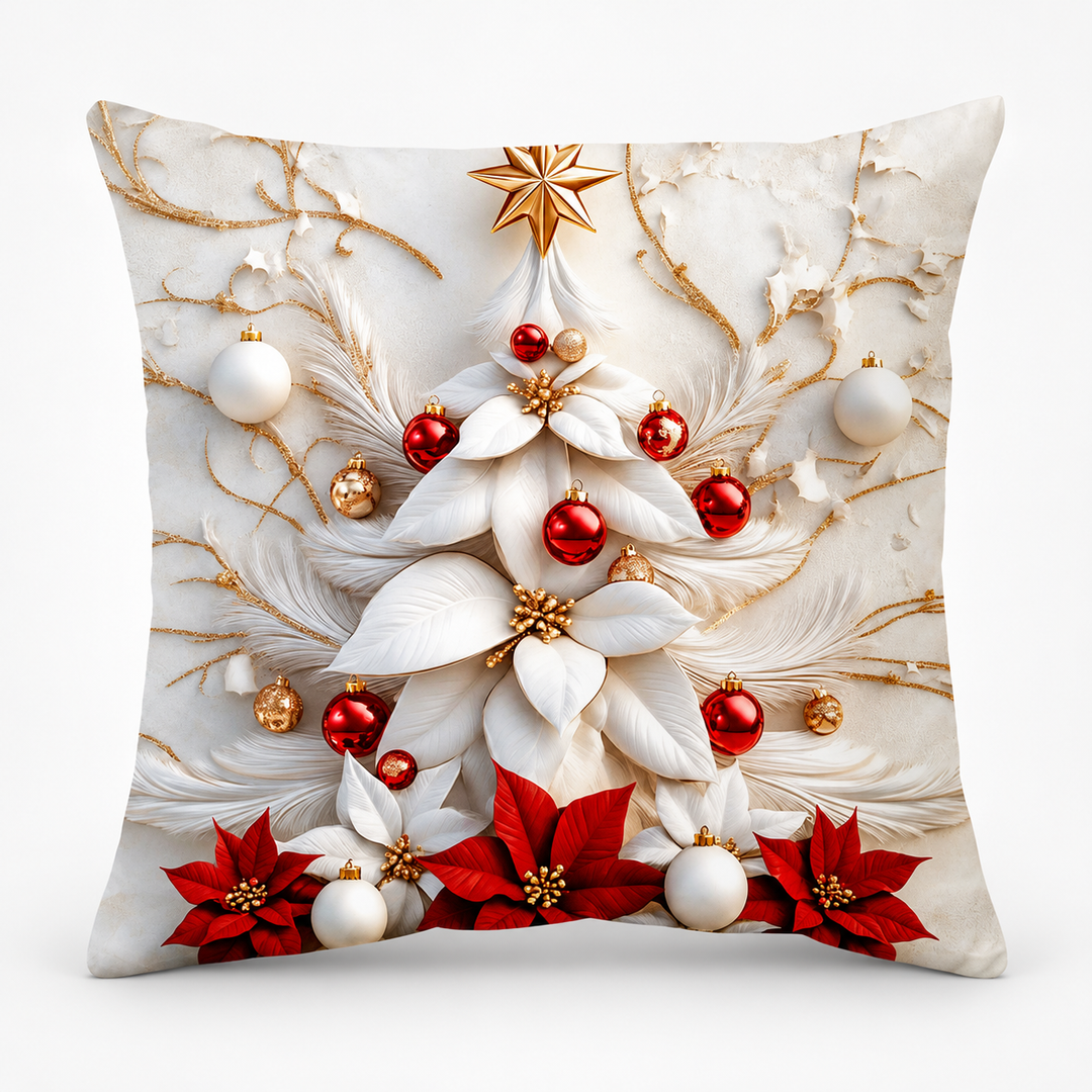 Hearthglow – Textured Linen Christmas Pillow Cover