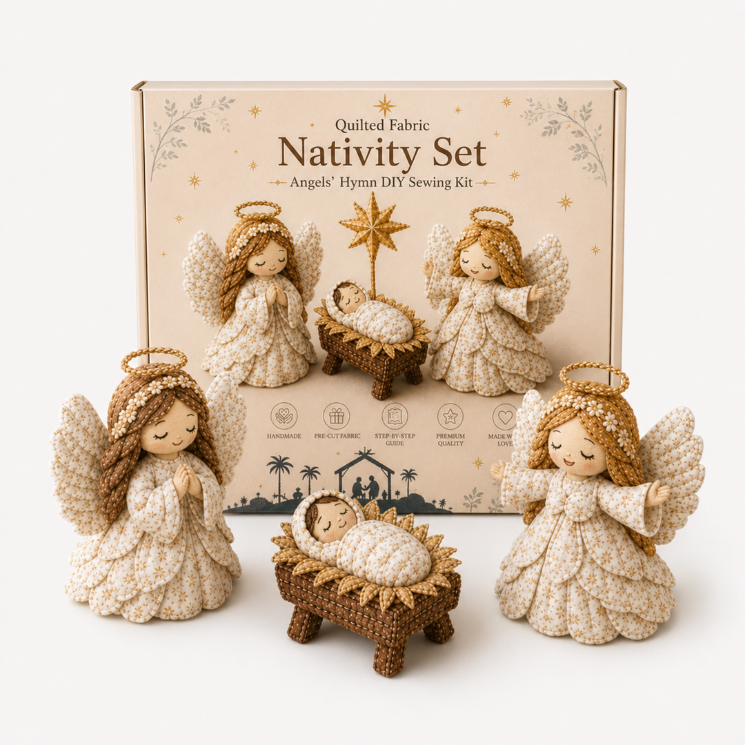Heirloom & Hollow – Patchwork Fabric Nativity Sewing Kit