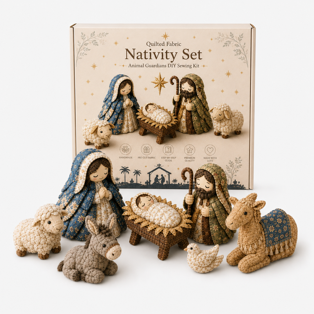 Heirloom & Hollow – Patchwork Fabric Nativity Sewing Kit