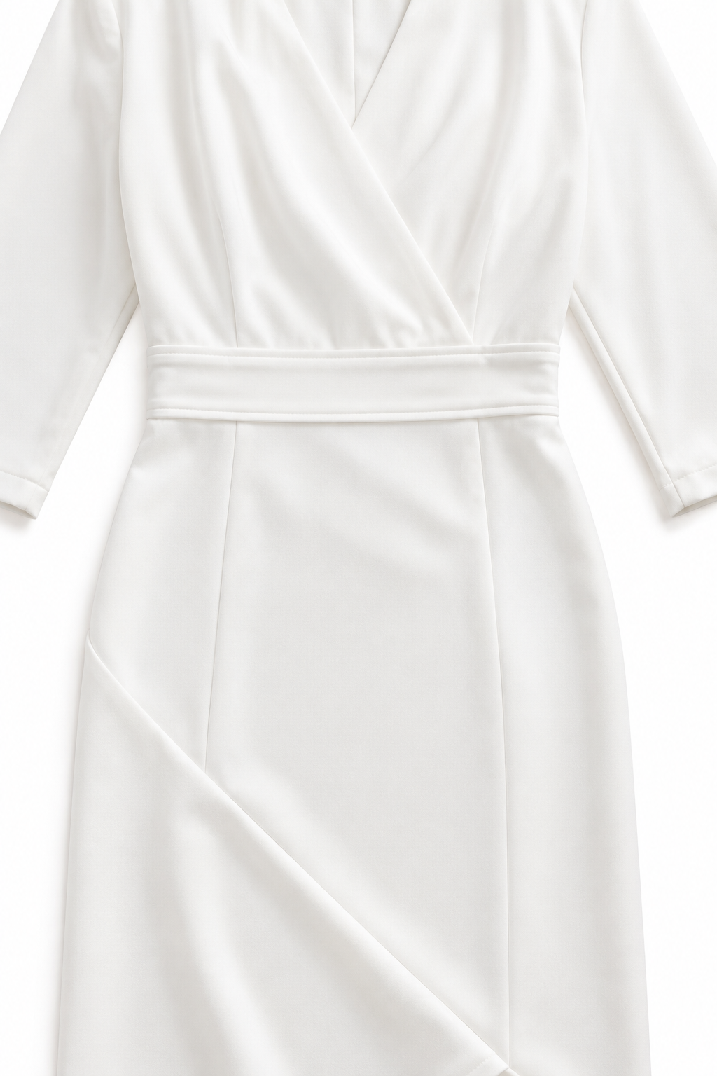Skimline – Wrap-Front Stretch Satin Midi Dress