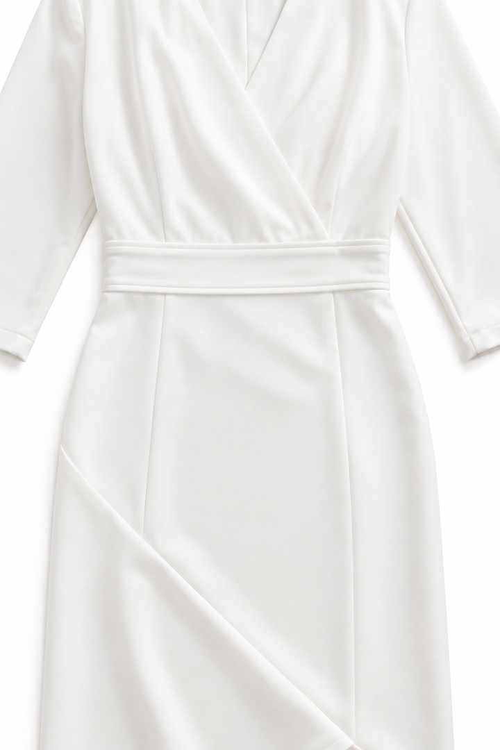 Skimline – Wrap-Front Stretch Satin Midi Dress