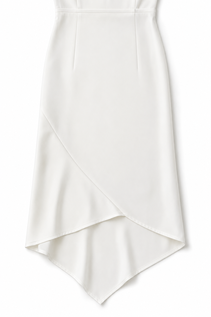 Skimline – Wrap-Front Stretch Satin Midi Dress