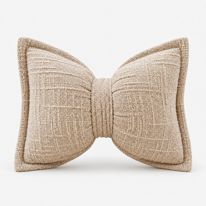 Bowsoft – Chenille Look Bow-Shaped Throw Pillow