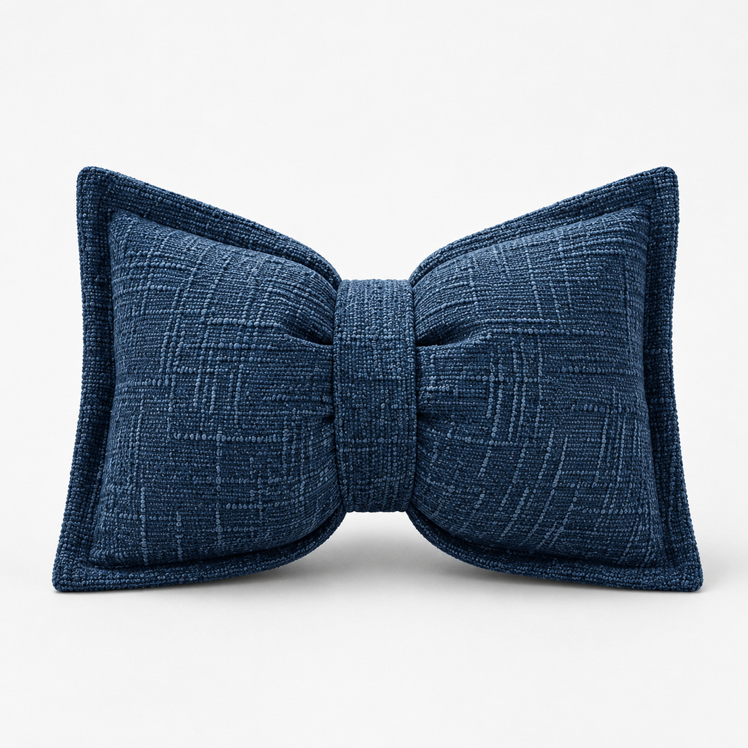 Bowsoft – Chenille Look Bow-Shaped Throw Pillow