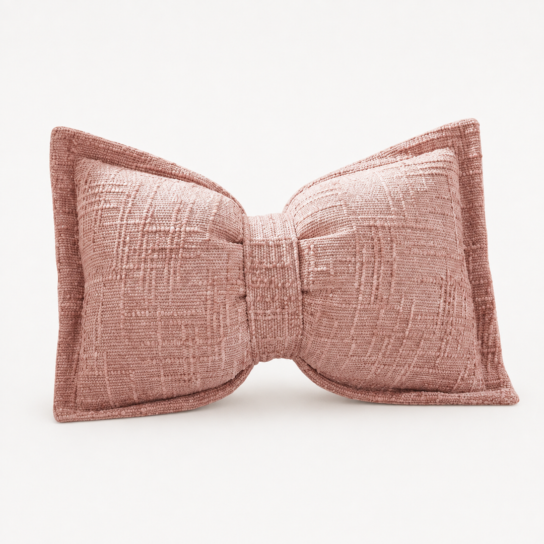 Bowsoft – Chenille Look Bow-Shaped Throw Pillow