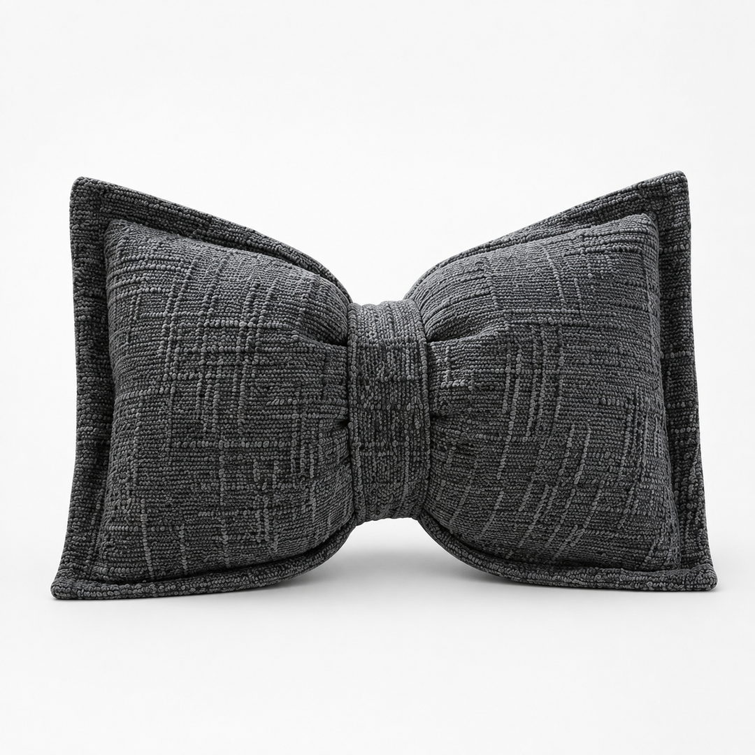 Bowsoft – Chenille Look Bow-Shaped Throw Pillow