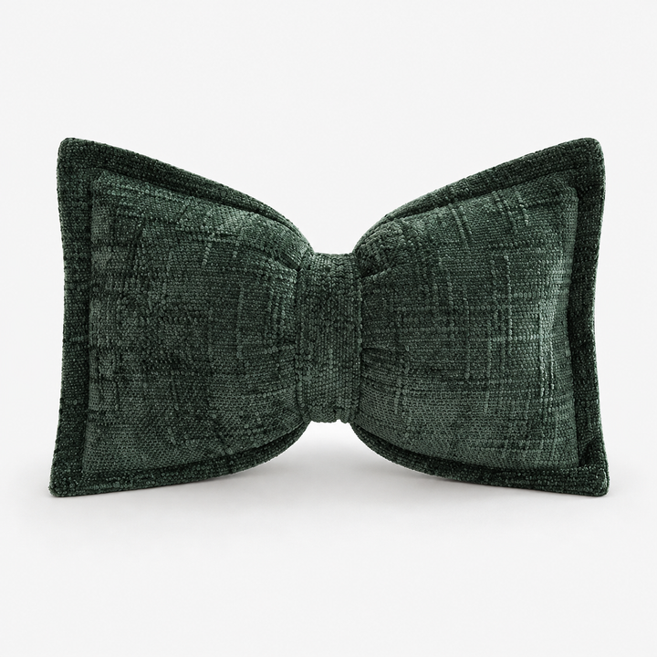 Bowsoft – Chenille Look Bow-Shaped Throw Pillow