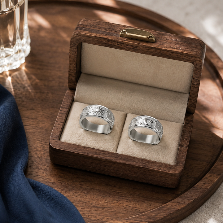 Tethro – The Spinner Ring That Calms Your Hands, Not Just Your Look (2Pcs)
