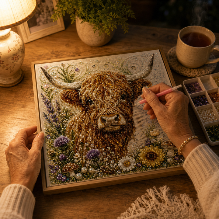Hoofield – Highland Cow Pearl Art Kit