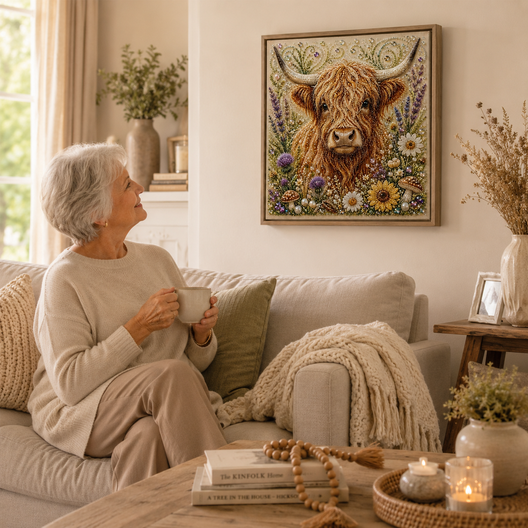 Hoofield – Highland Cow Pearl Art Kit