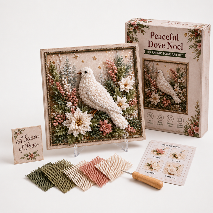 Foldery – Pre-Punched 3D Christmas Fabric Art Kit