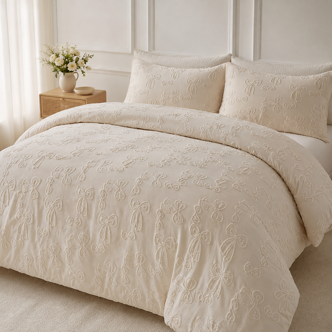 Tuftera – Tufted Leaf Comforter Cover Set