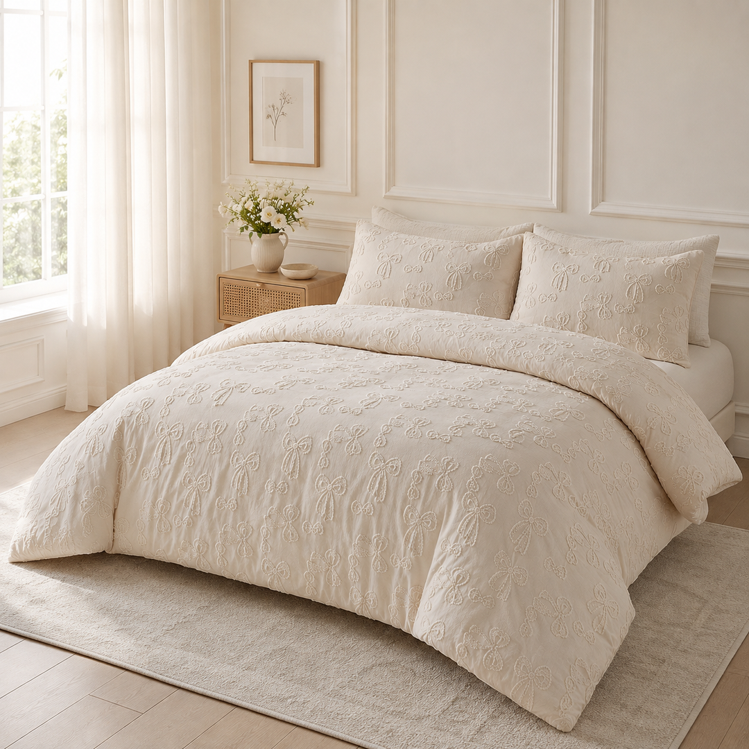 Tuftera – Tufted Leaf Comforter Cover Set