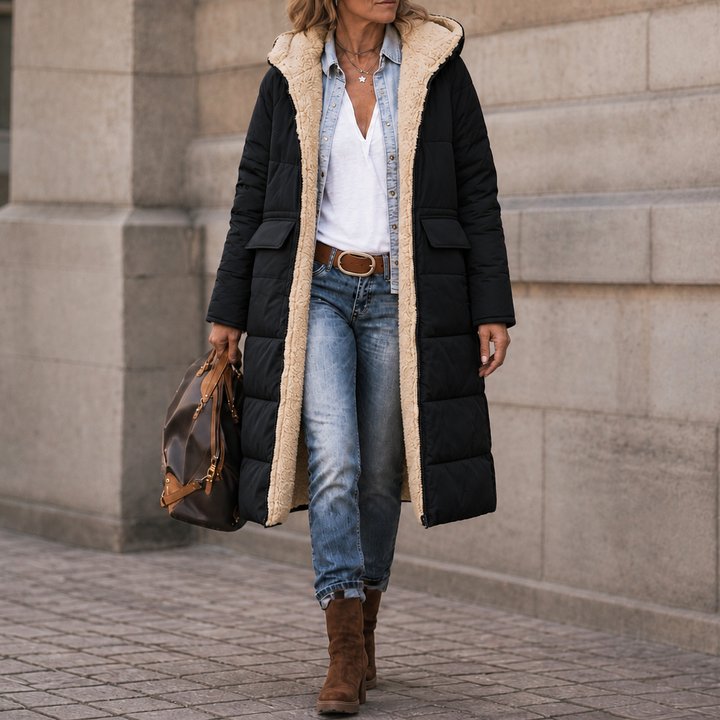 Reversa – Reversible Hooded Long Winter Coat