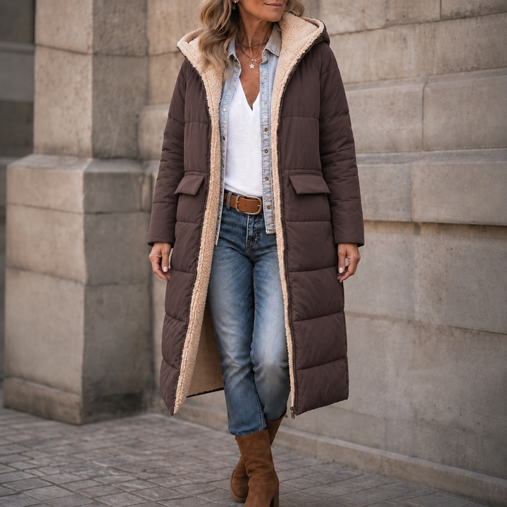 Reversa – Reversible Hooded Long Winter Coat