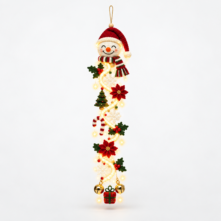 NoelGlow – Illuminated Cascading Christmas Door Hanger
